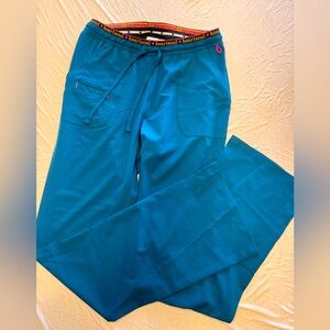Heart Soul Teal Scrub Pants